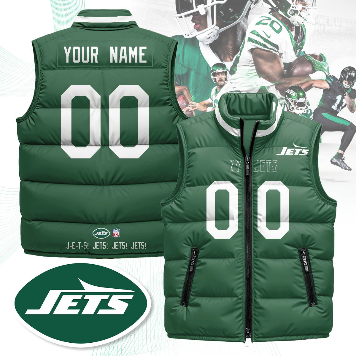 New York Jets Unisex Puffer Vest