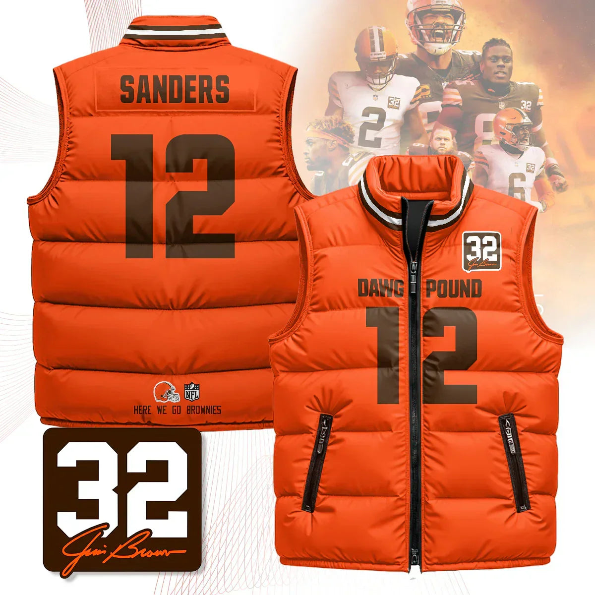 Cleveland Browns Unisex Puffer Vest