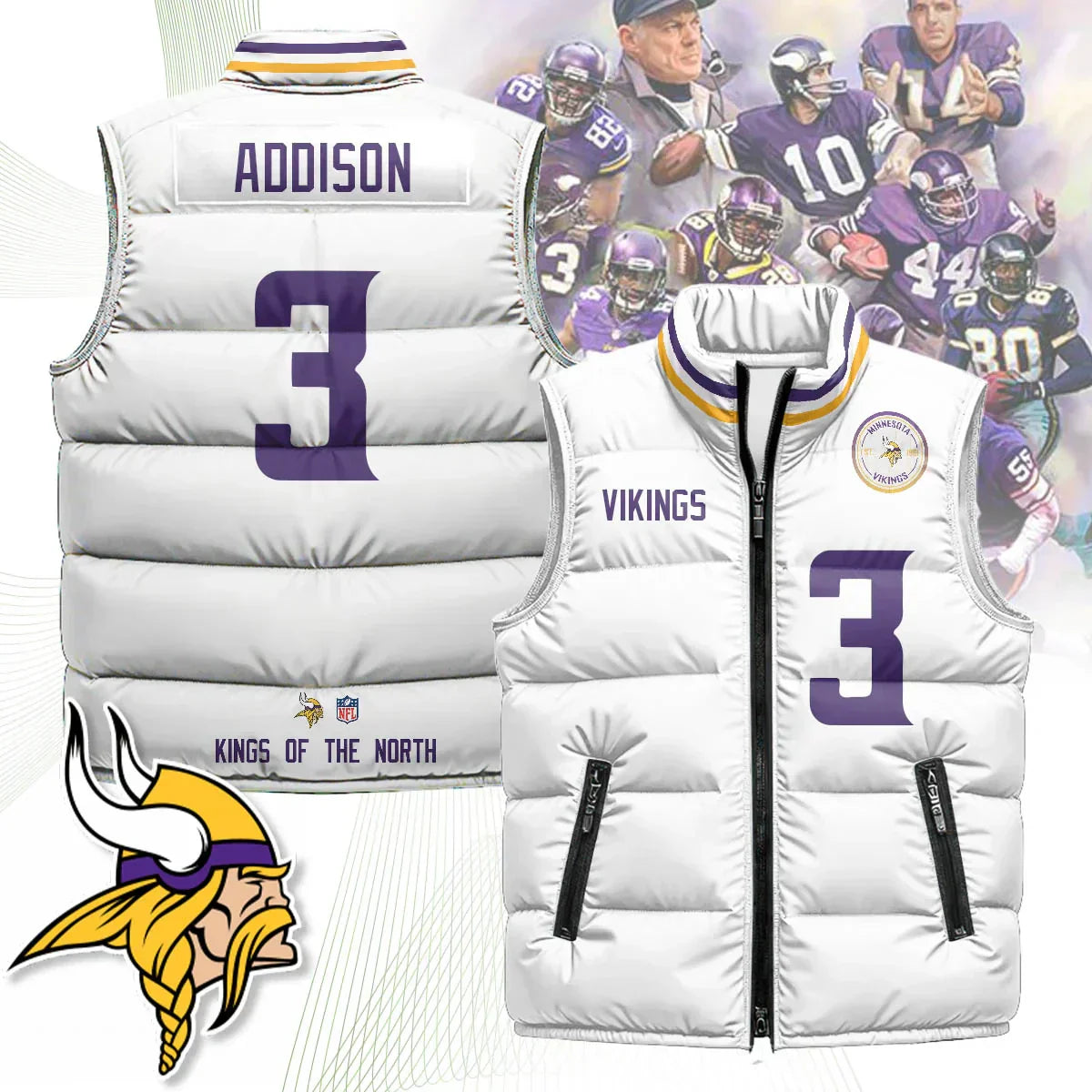 Minnesota Vikings Unisex Puffer Vest
