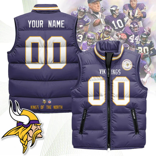 Custom Minnesota Vikings Unisex Puffer Vest