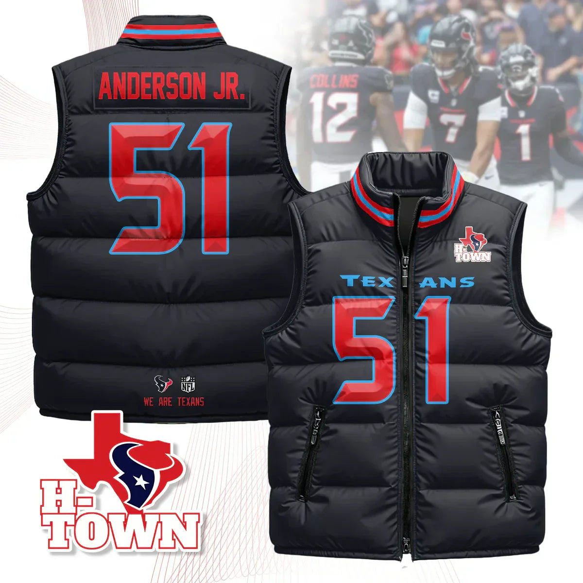 Houston Texans Unisex Puffer Vest