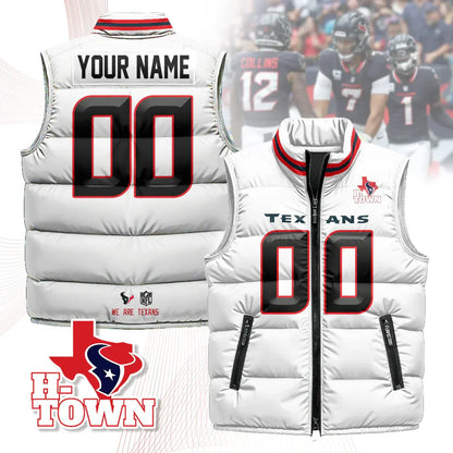 Custom Houston Texans Unisex Puffer Vest