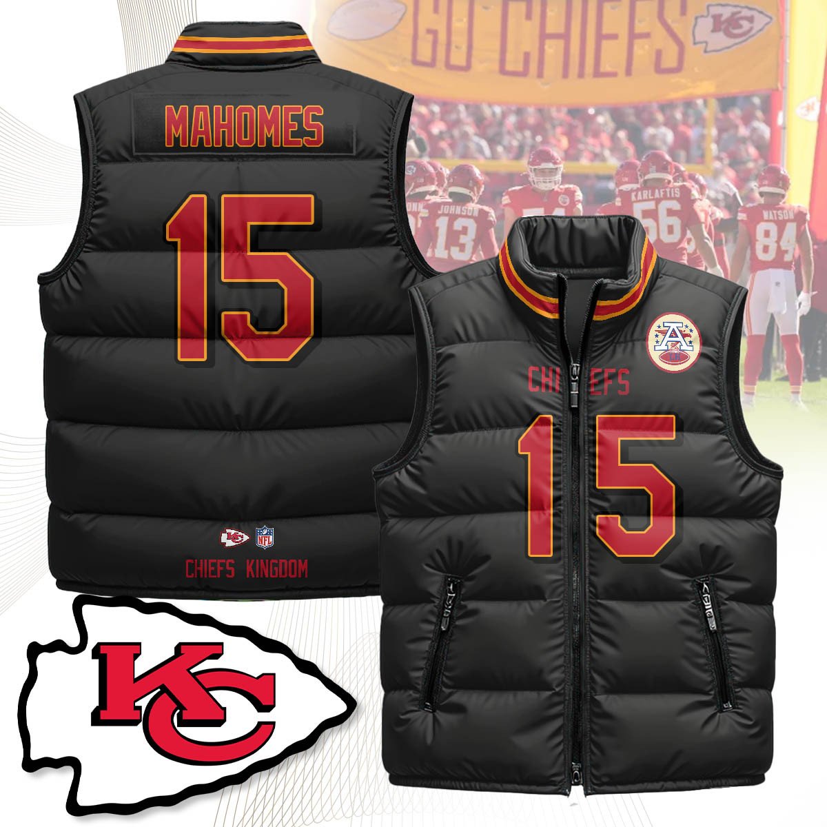 Kansas City Chiefs Unisex Puffer Vest