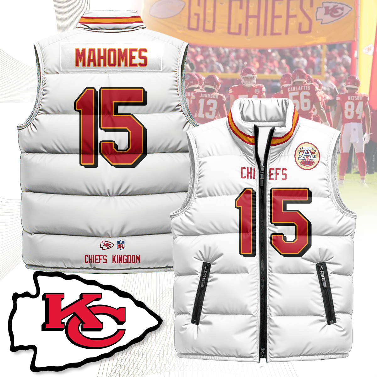 Kansas City Chiefs Unisex Puffer Vest