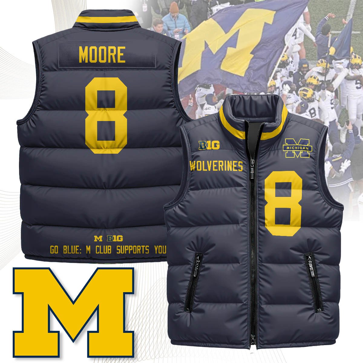 Michigan Wolverines Unisex Puffer Vest