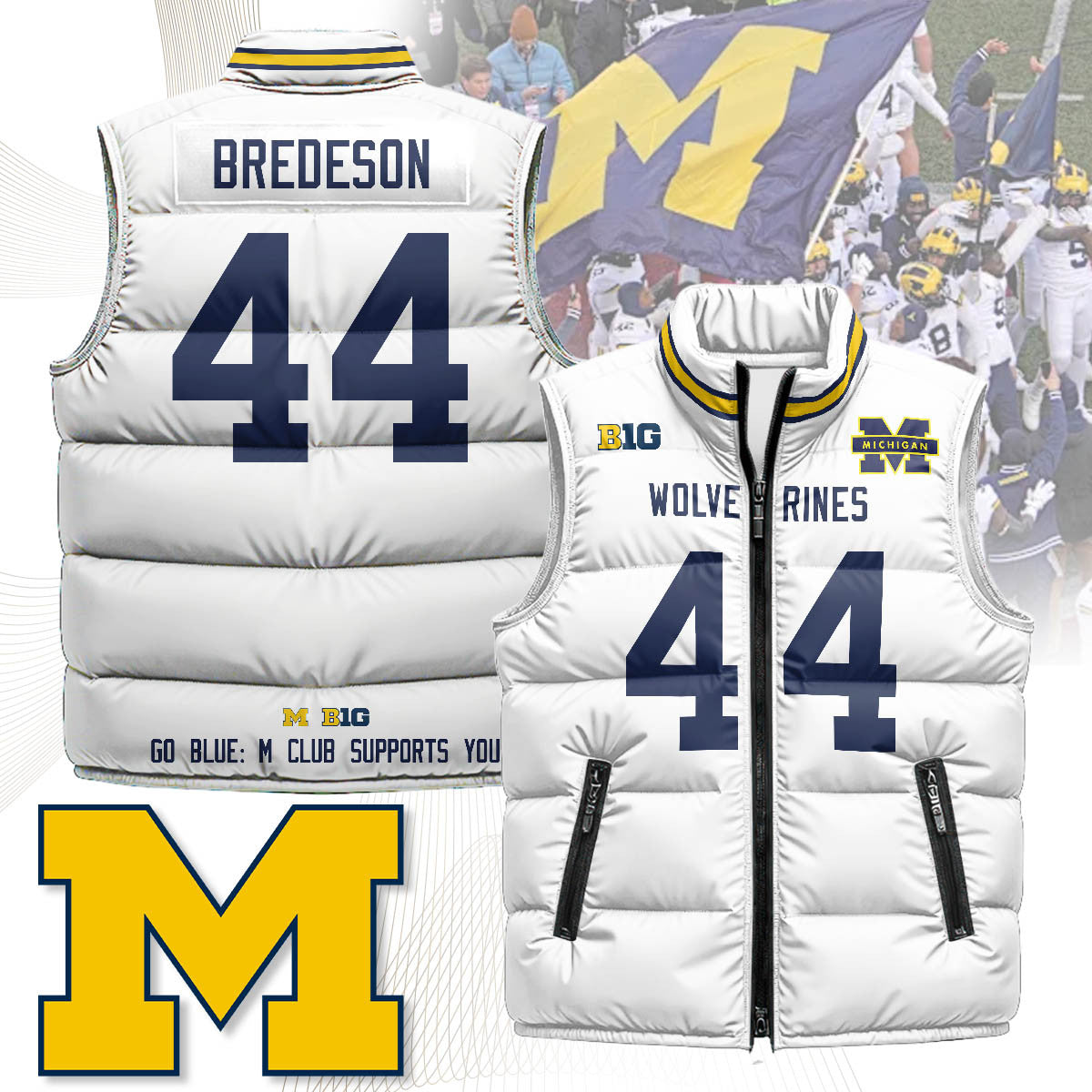 Michigan Wolverines Unisex Puffer Vest