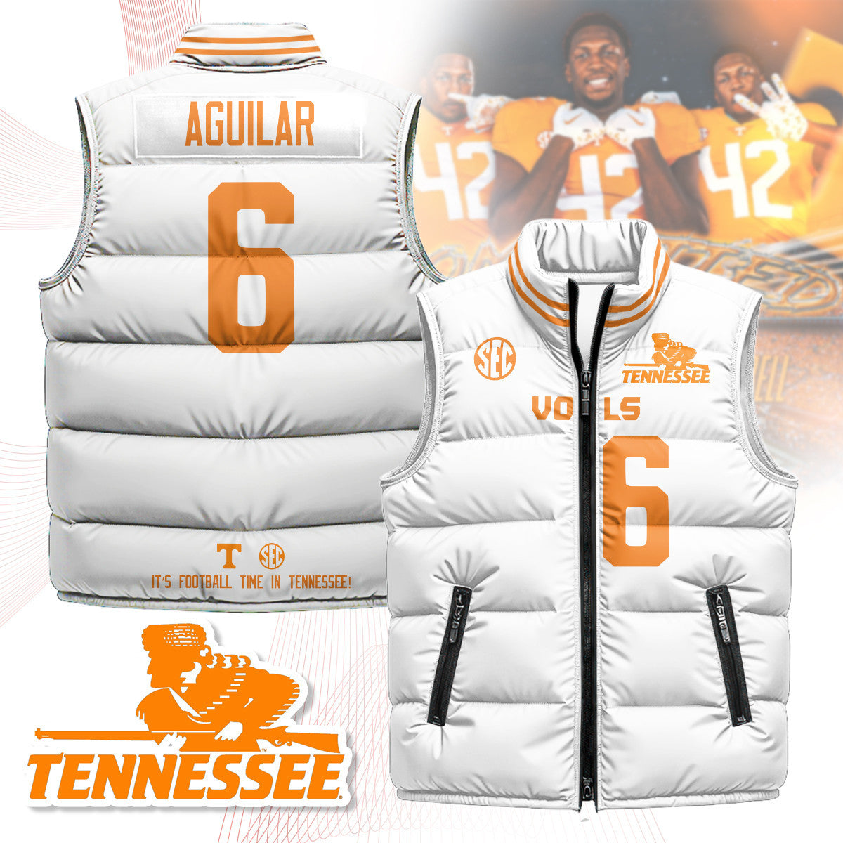 Tennessee Volunteers Unisex Puffer Vest