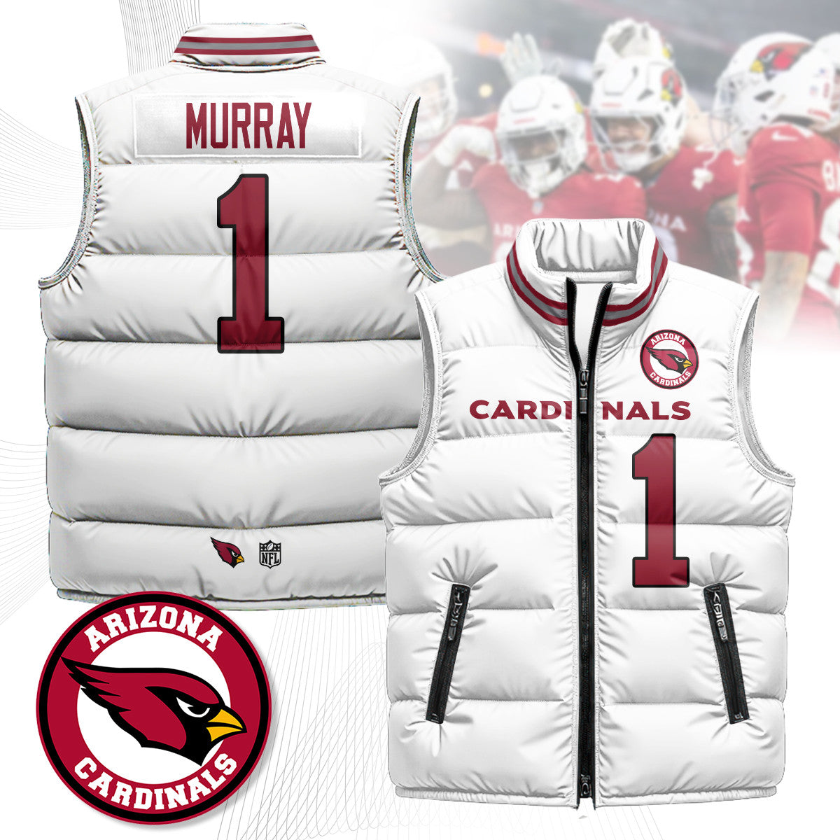 Arizona Cardinals Unisex Puffer Vest