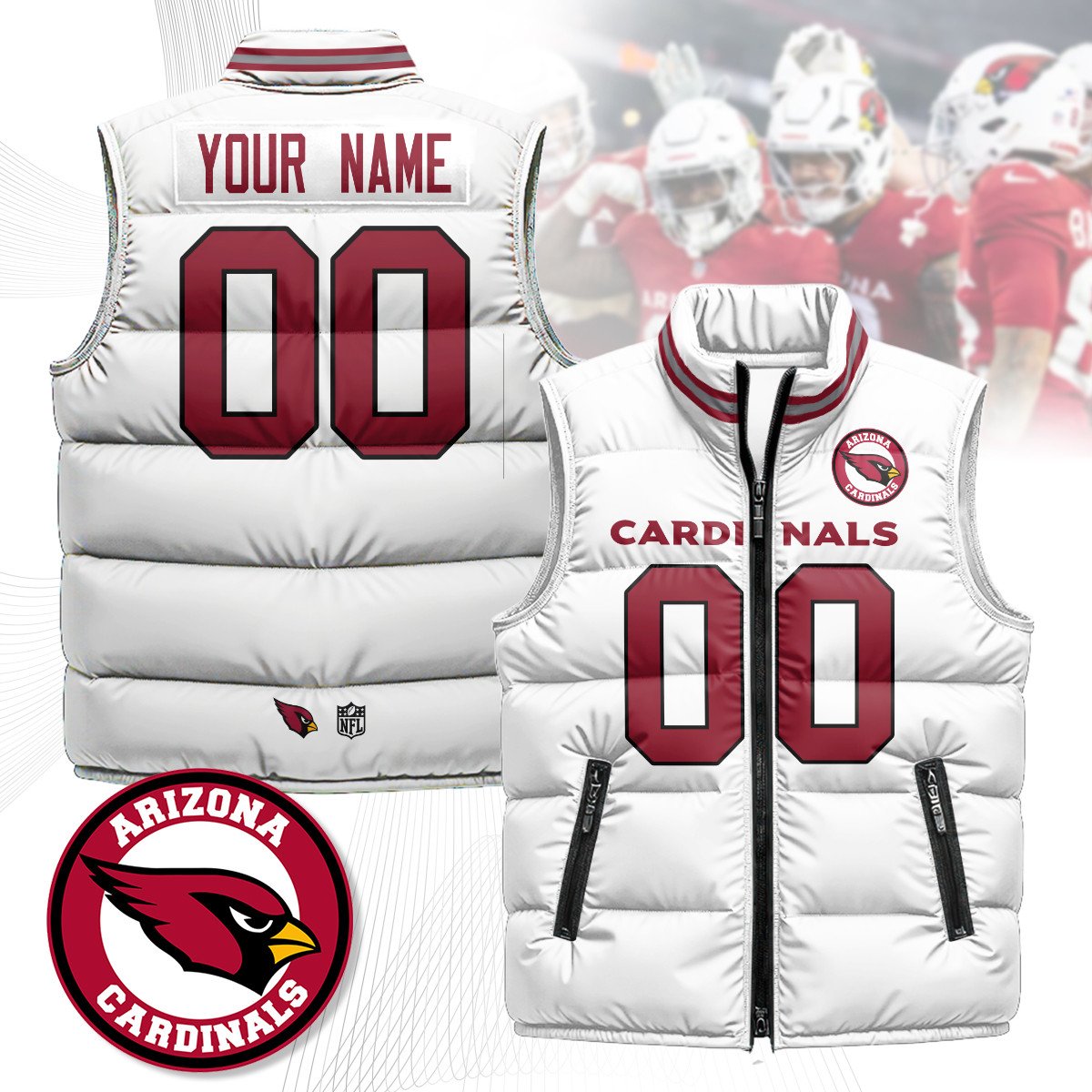 Arizona Cardinals Unisex Puffer Vest
