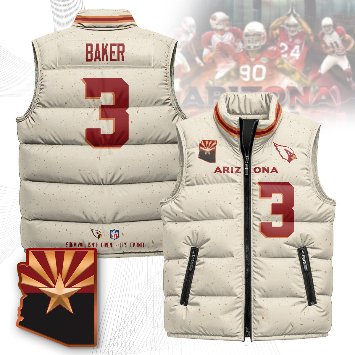 Arizona Cardinals Rivalry Series Puffer Vest