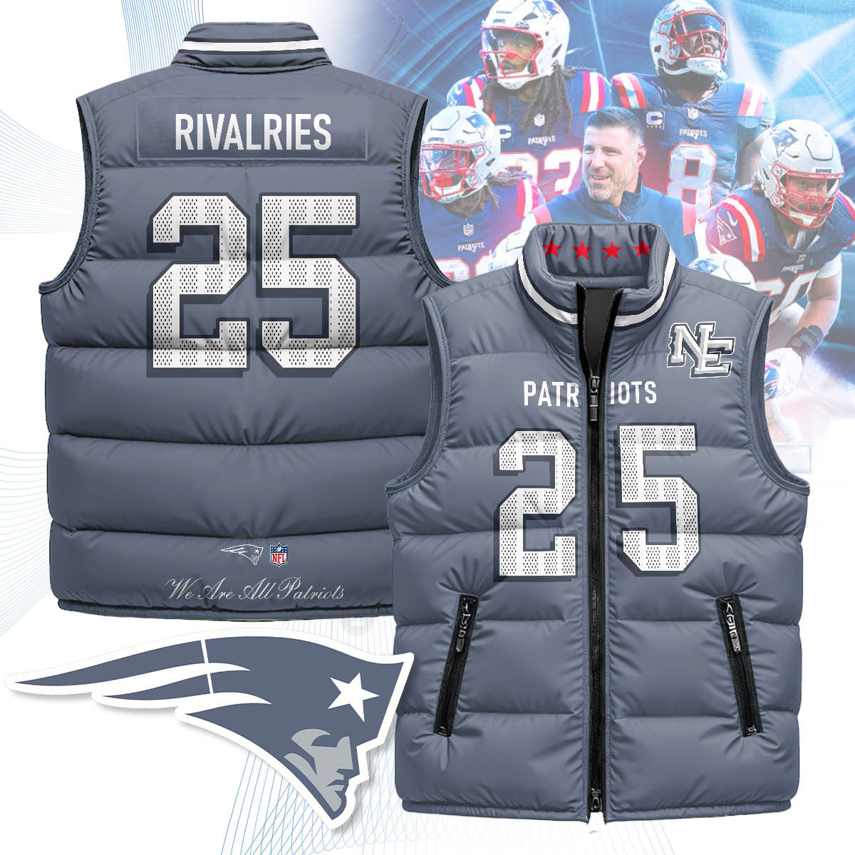 New England Patriots Rivalry Series Puffer Vest