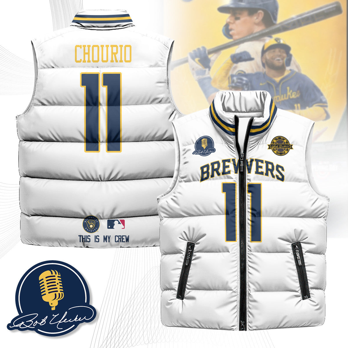 Milwaukee Brewers Unisex Puffer Vest