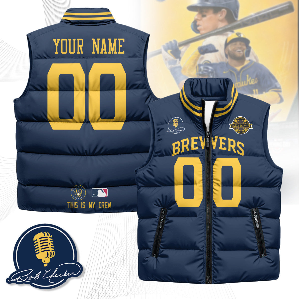 Milwaukee Brewers Unisex Puffer Vest