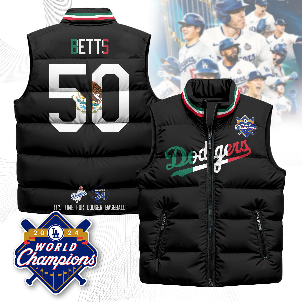Los Angeles Dodgers Unisex Puffer Vest