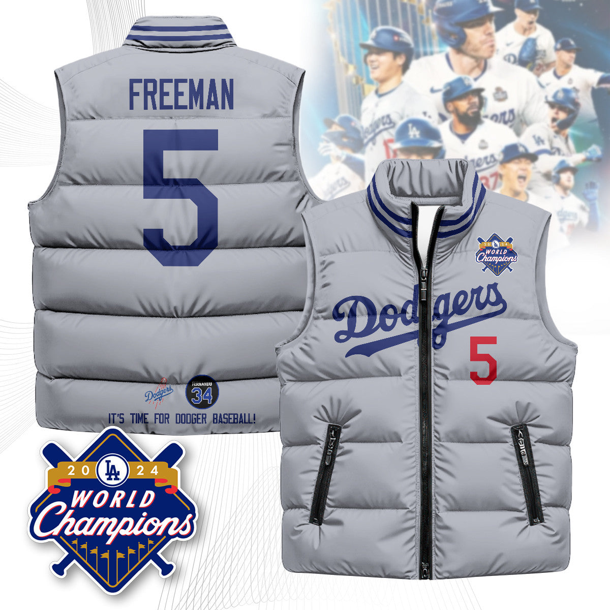 Los Angeles Dodgers Unisex Puffer Vest