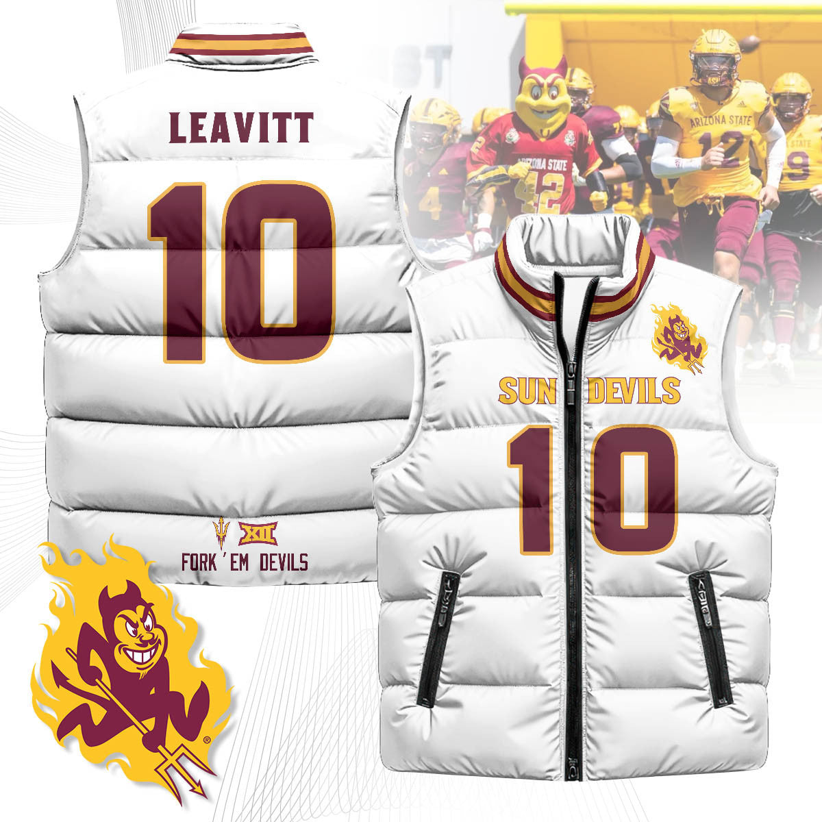 Arizona State Sun Devils Unisex Puffer Vest