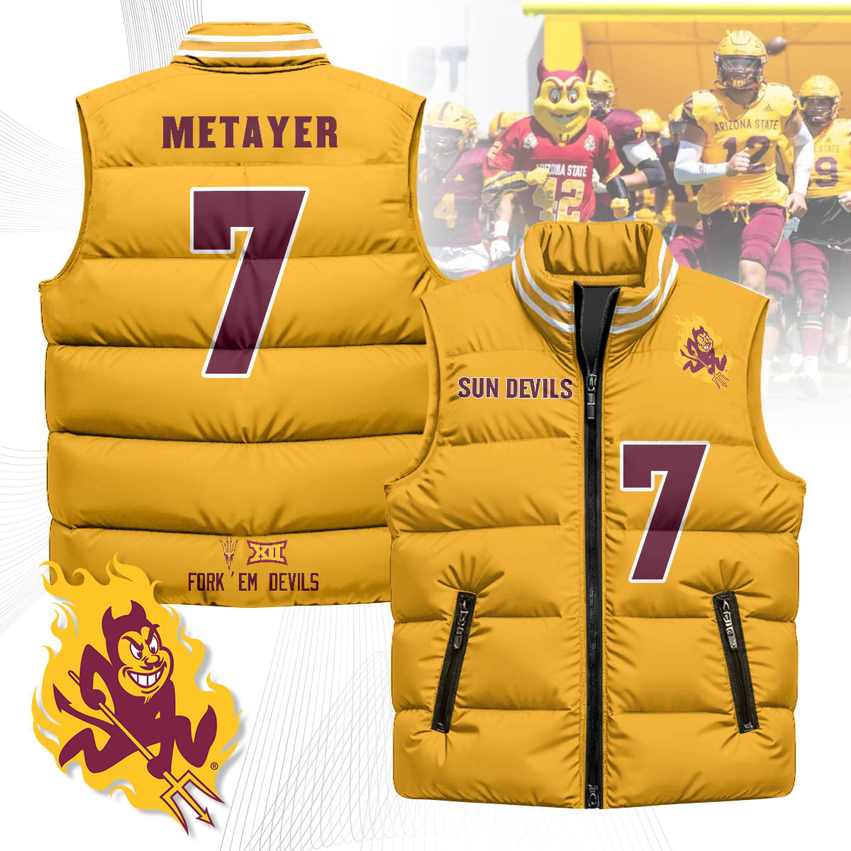 Arizona State Sun Devils Unisex Puffer Vest