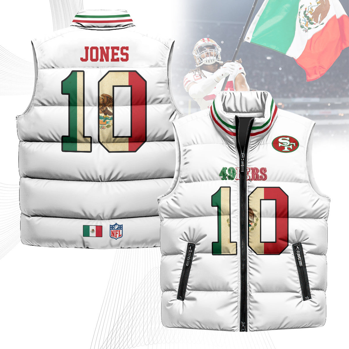 San Francisco 49ers Mexico Puffer Vest