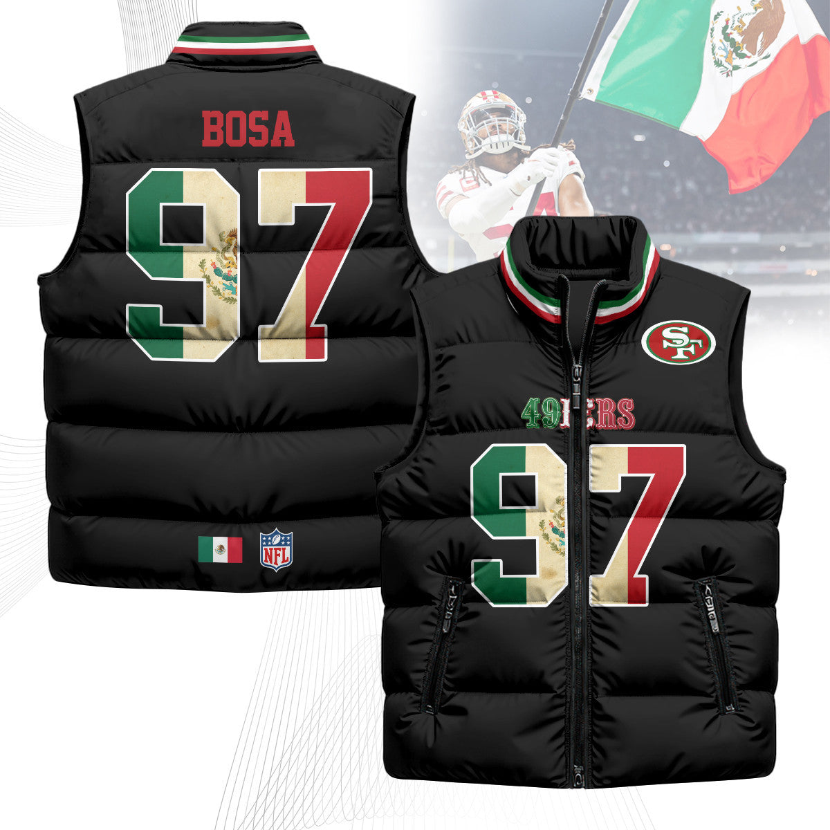 San Francisco 49ers Mexico Puffer Vest