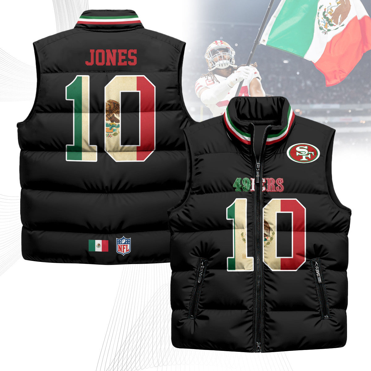 San Francisco 49ers Mexico Puffer Vest