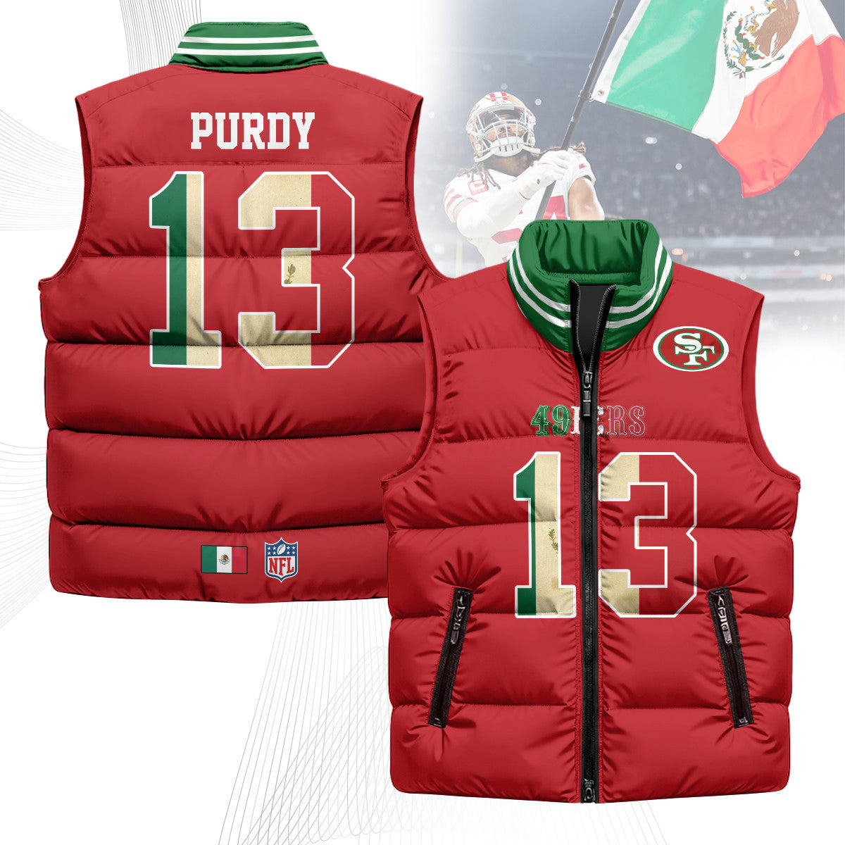 San Francisco 49ers Mexico Puffer Vest