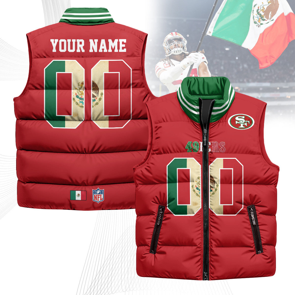 San Francisco 49ers Mexico Puffer Vest