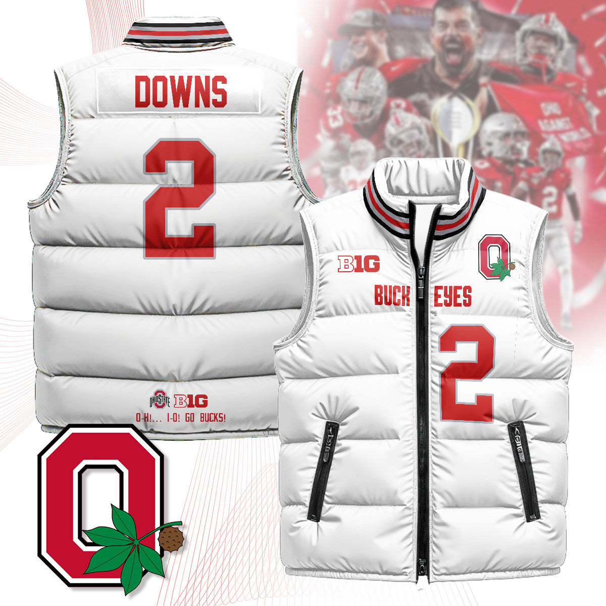 Ohio State Buckeyes Unisex Puffer Vest