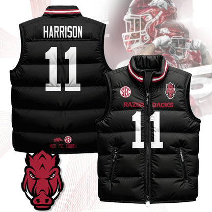 Arkansas Razorbacks Unisex Puffer Vest