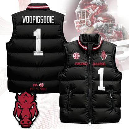 Arkansas Razorbacks Unisex Puffer Vest