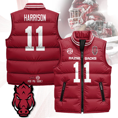 Arkansas Razorbacks Unisex Puffer Vest
