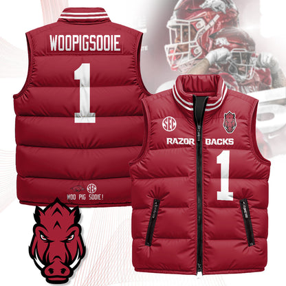 Arkansas Razorbacks Unisex Puffer Vest
