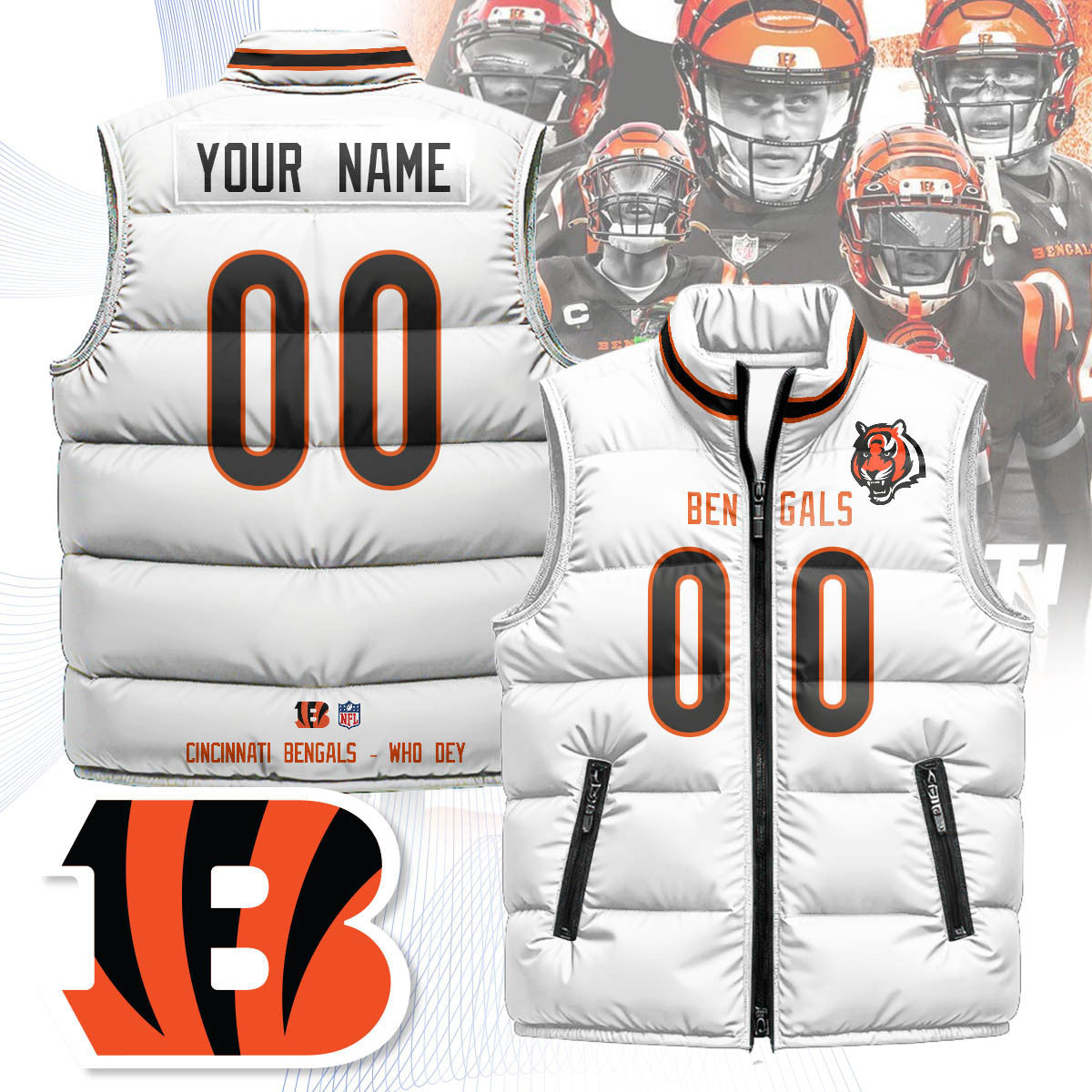 Cincinnati Bengals Unisex Puffer Vest