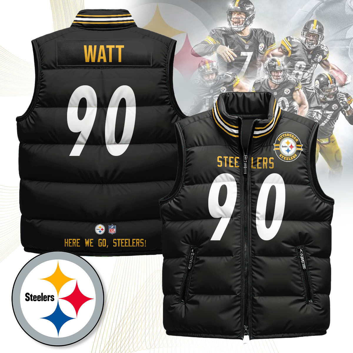 Pittsburgh Steelers Unisex Puffer Vest
