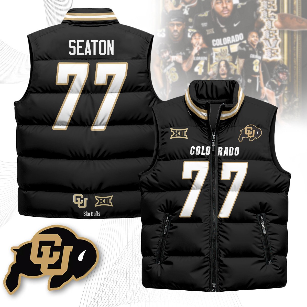 Colorado Buffaloes Unisex Puffer Vest