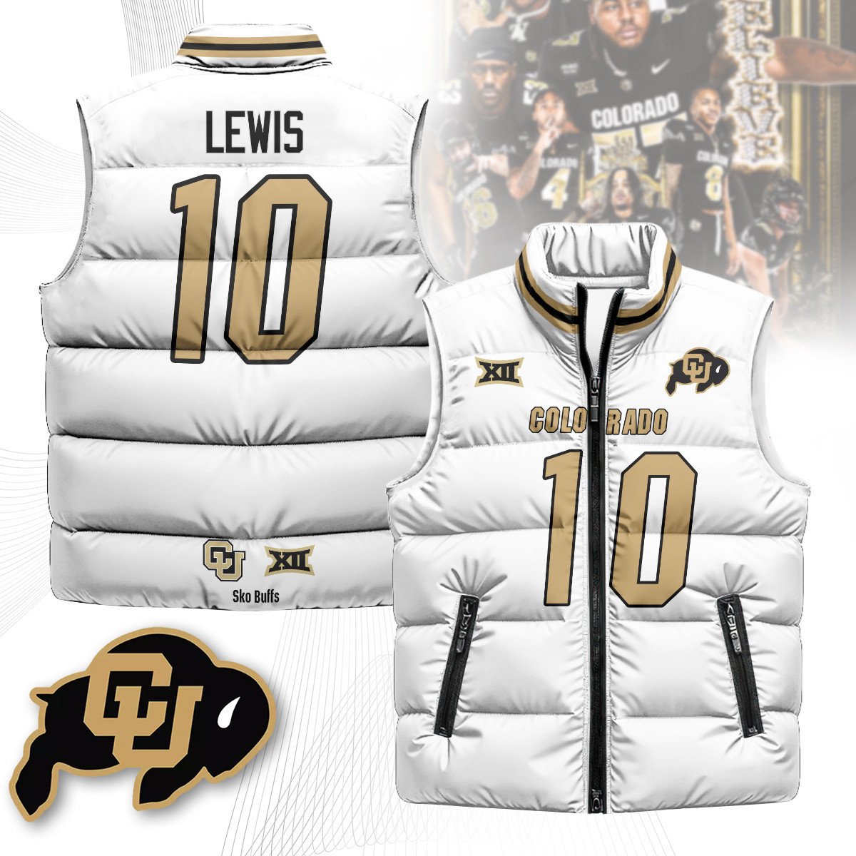 Colorado Buffaloes Unisex Puffer Vest