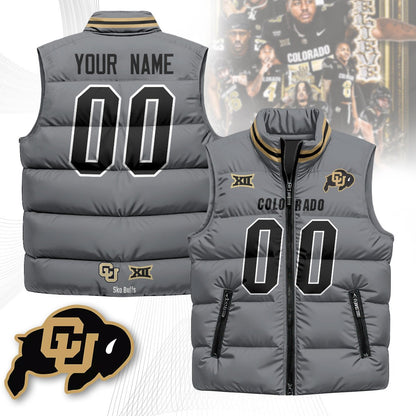 Colorado Buffaloes Custom Unisex Puffer Vest