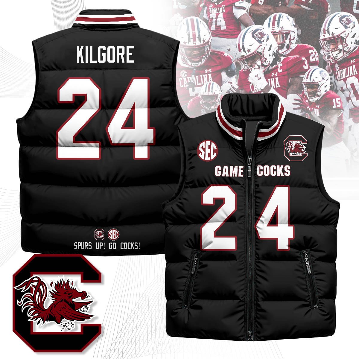 South Carolina Gamecocks Unisex Puffer Vest