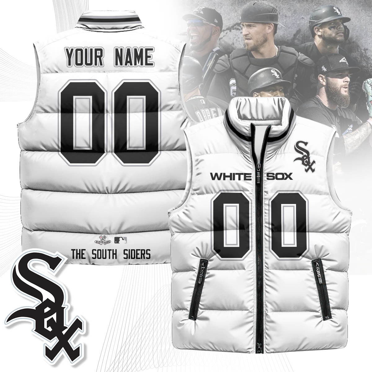 Custom Chicago White Sox Unisex Puffer Vest
