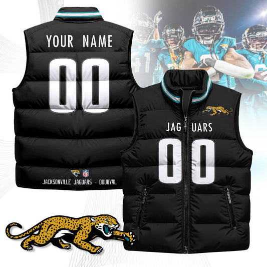Jacksonville Jaguars Custom Unisex Puffer Vest