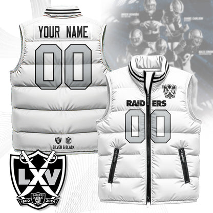 Custom Las Vegas Raiders Unisex Puffer Vest