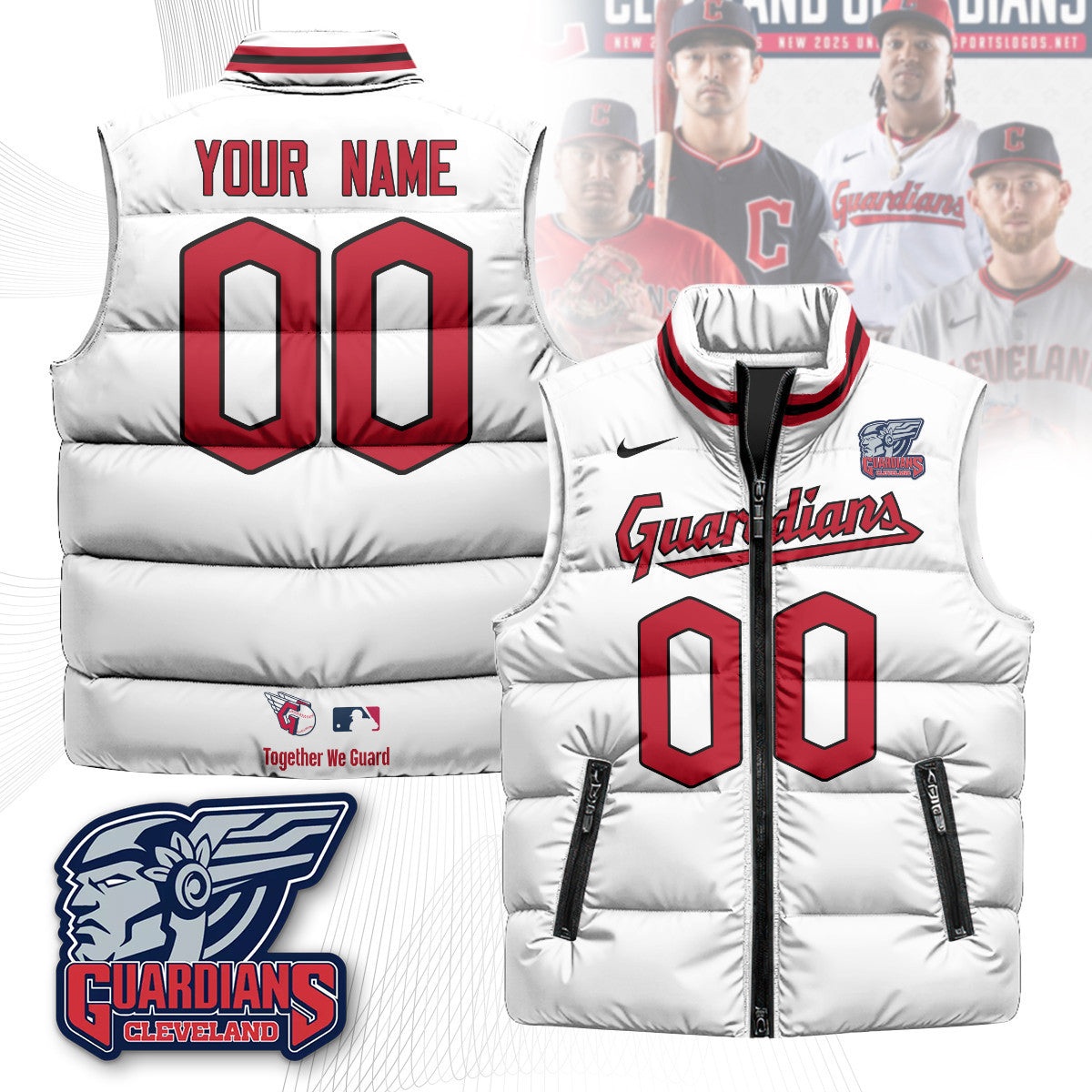 Cleveland Guardians Unisex Custom Puffer Vest