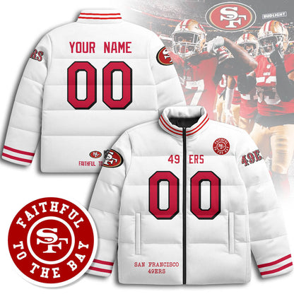 San Francisco 49ers Unisex Custom Puffer Jacket