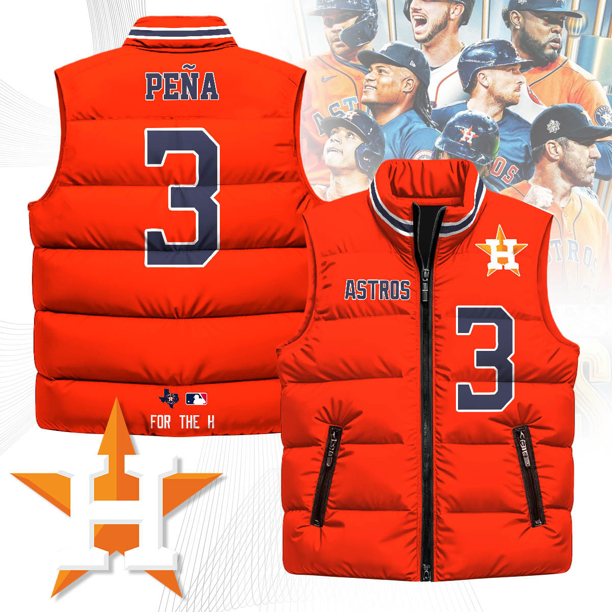Houston Astros Unisex Puffer Vest