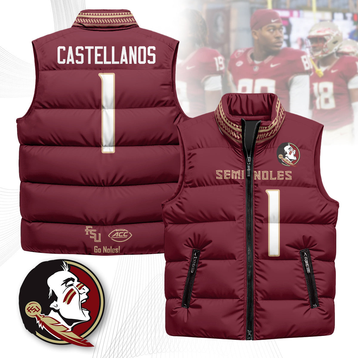 Florida State Seminoles Unisex Puffer Vest