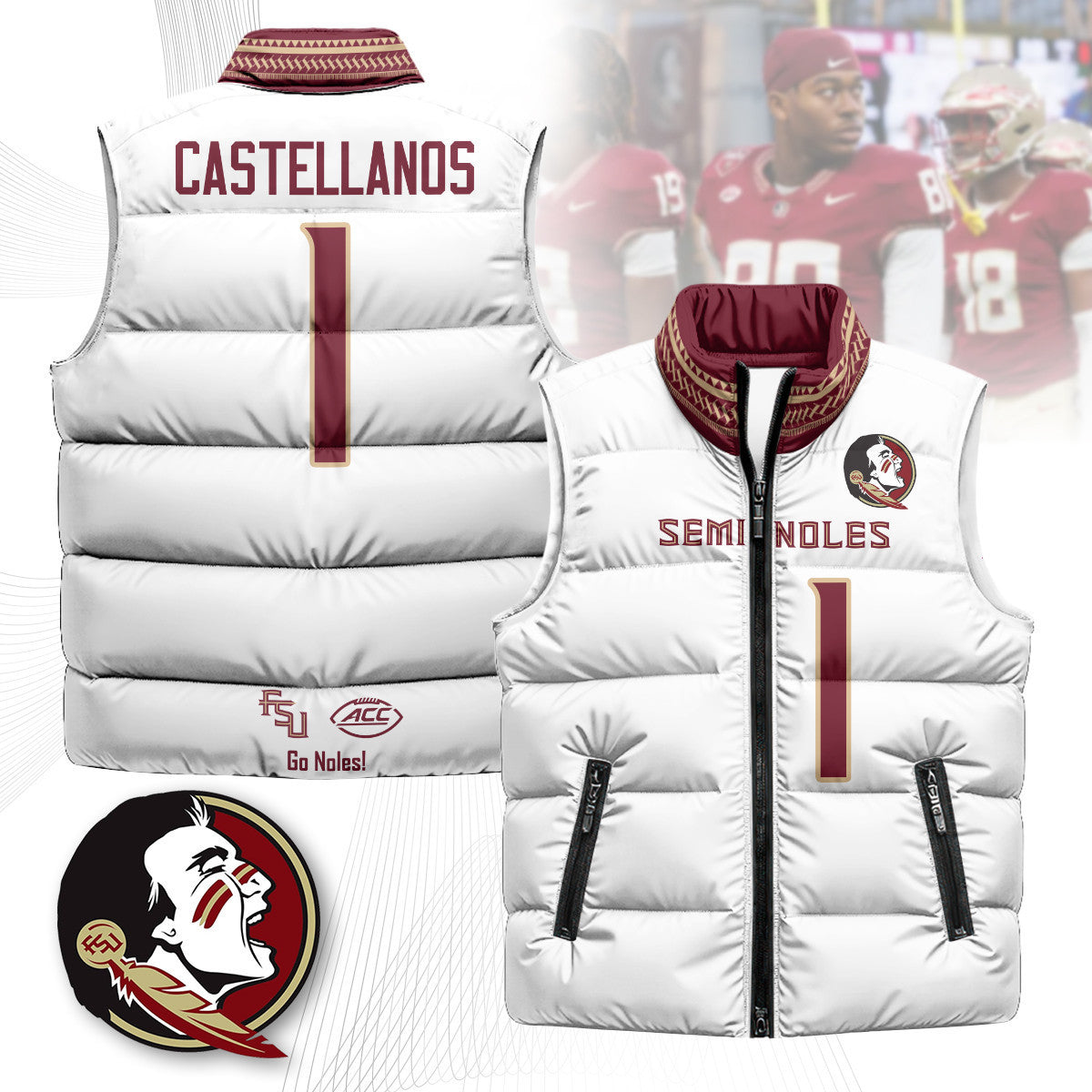 Florida State Seminoles Unisex Puffer Vest