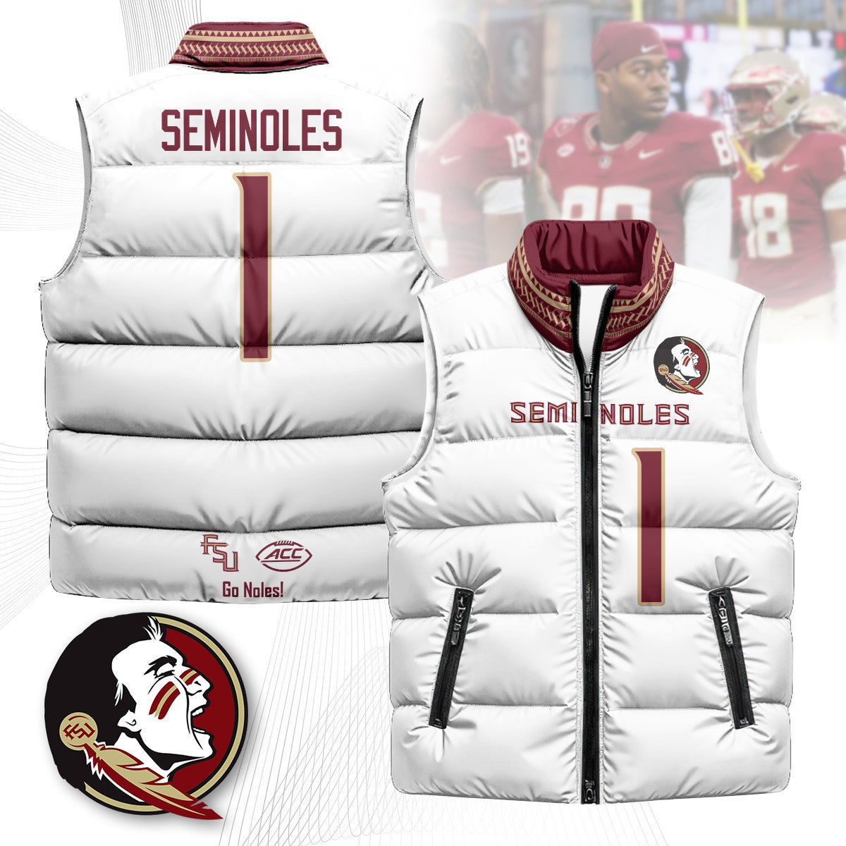 FSU Unisex Puffer Vest