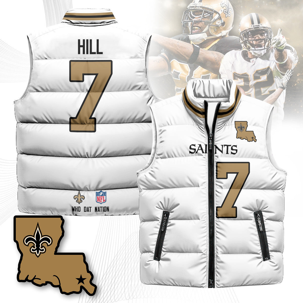New Orleans Saints Unisex Puffer Vest