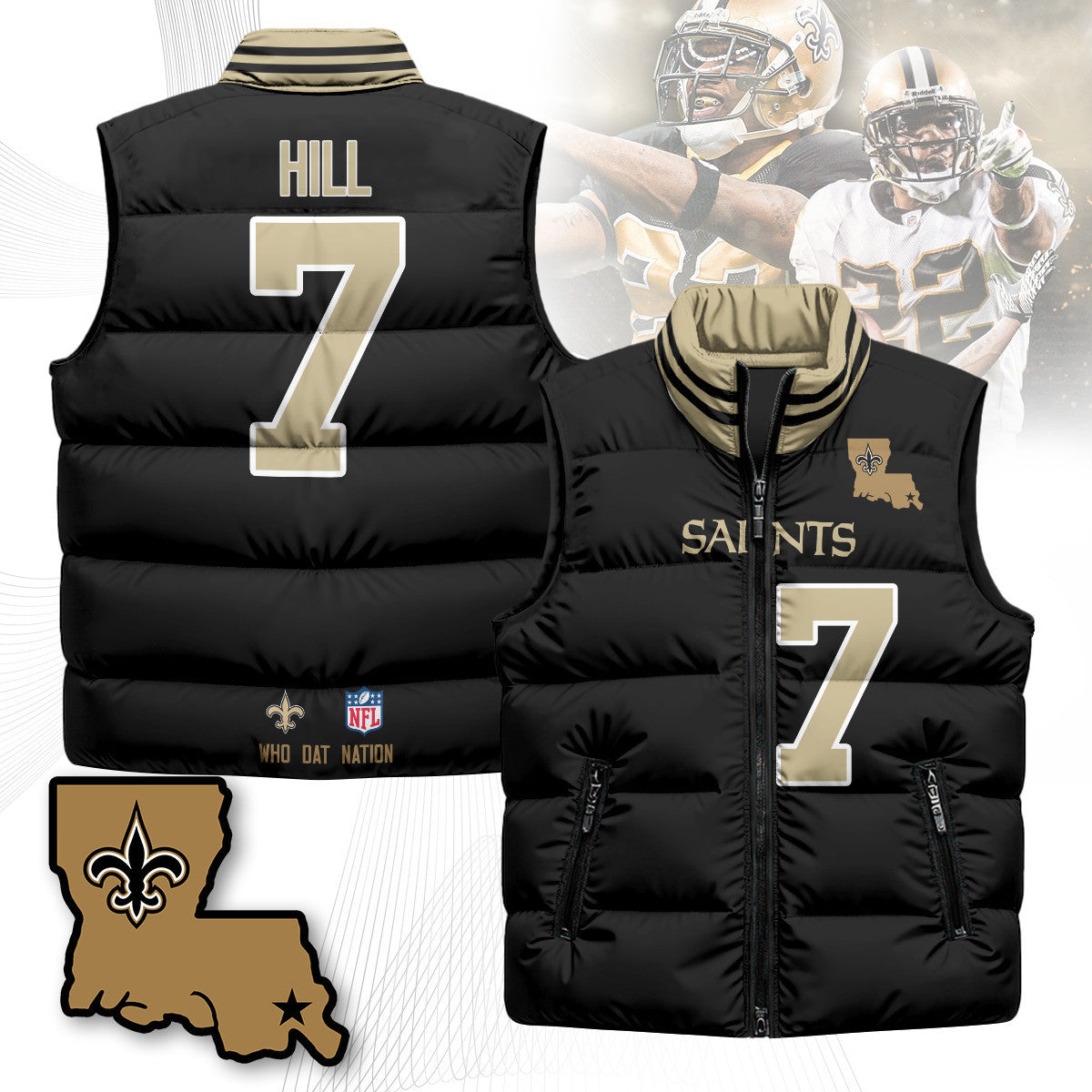New Orleans Saints Unisex Puffer Vest